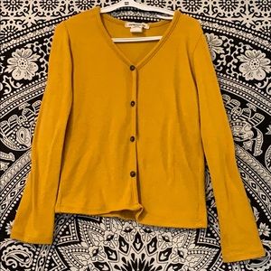 Girls light sweater in mustard colour